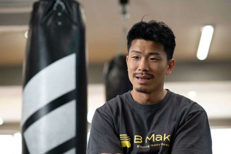 ボクシング人生を振り返ってくれた木村　©Tadashi Hosoda