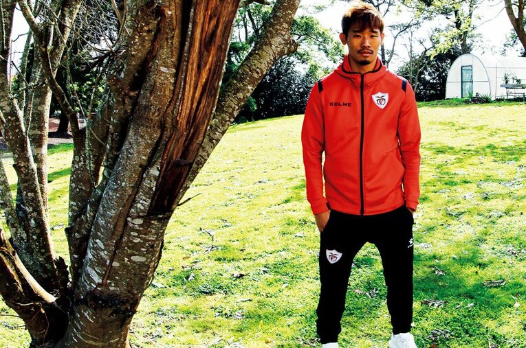 サンタクララ時代の守田英正 ／ photograph by Daisuke Nakashima