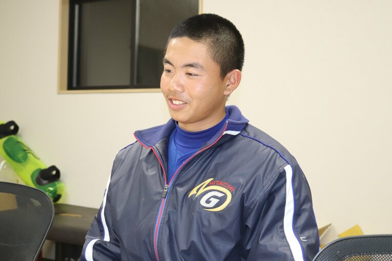 インタビューに答える李。日本語能力も高い ©Yu Takagi