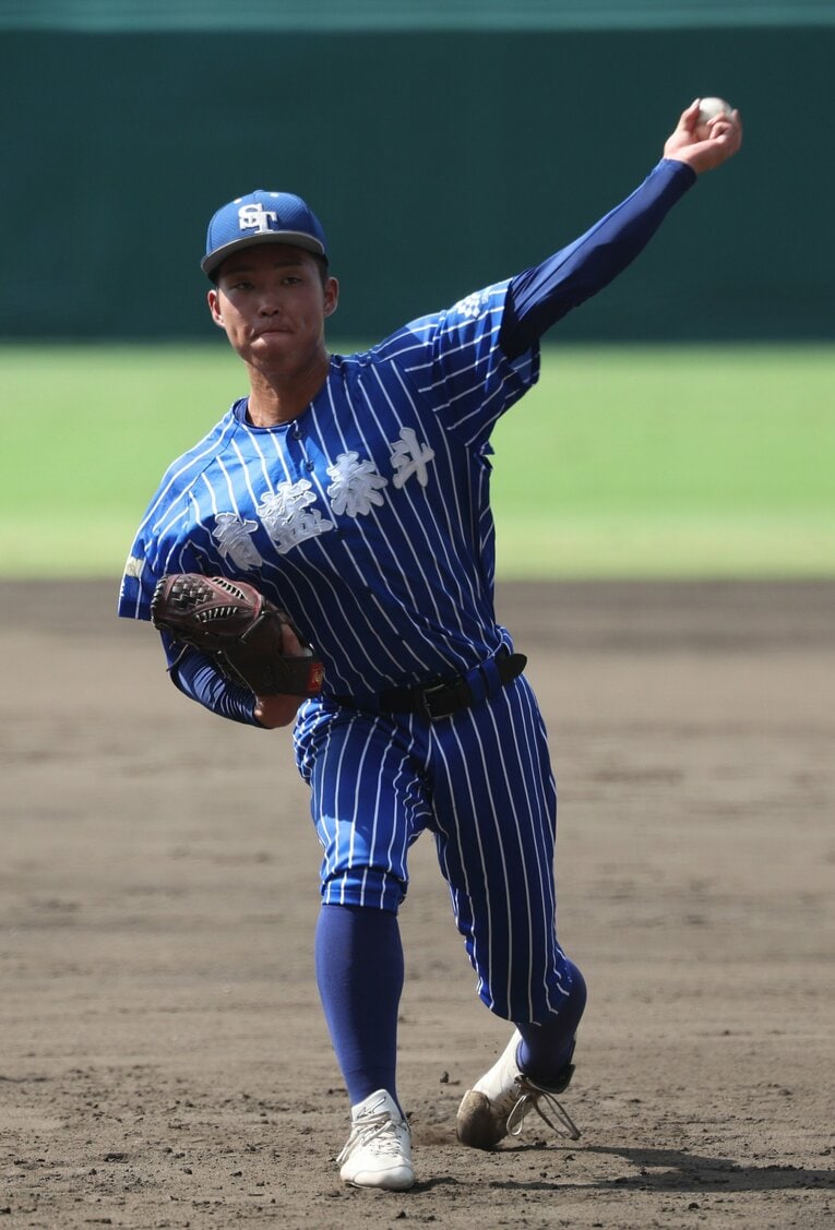 青藍泰斗のエース・永井竣也　©Sankei Shimbun