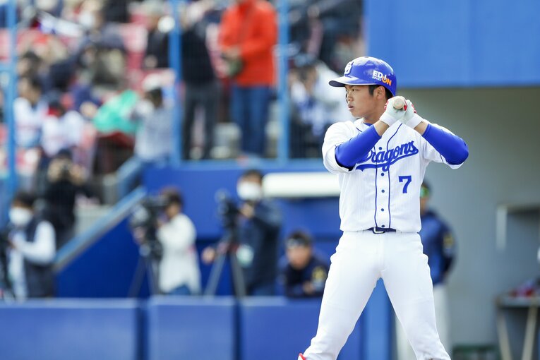 2019年3月、1年目の根尾　©Kiichi Matsumoto