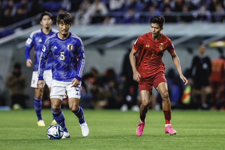 後半途中から出場したMF守田英正（スポルティング）　©Kiichi Matsumoto