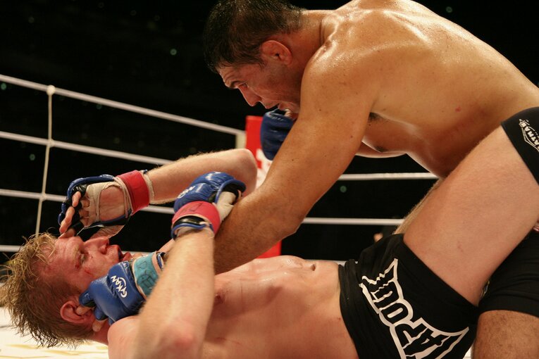 無差別級GP準決勝でジョシュに敗れたノゲイラがリベンジを果たした　©Toshiya Kondo