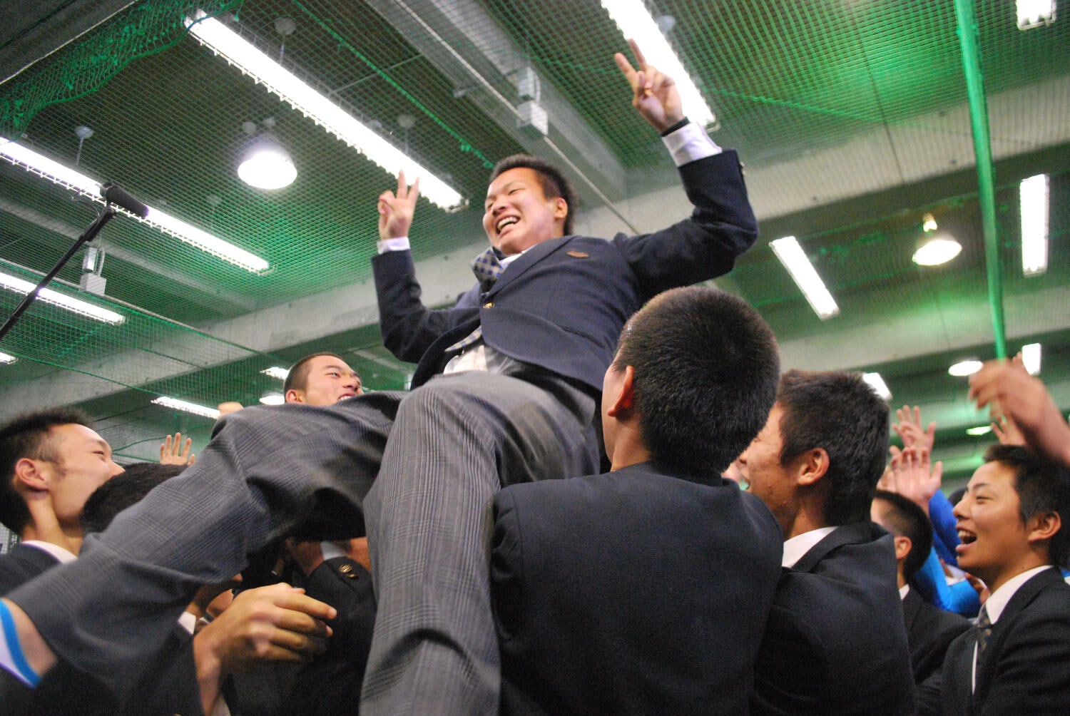 2011年のドラフト当日　©JIJI PRESS