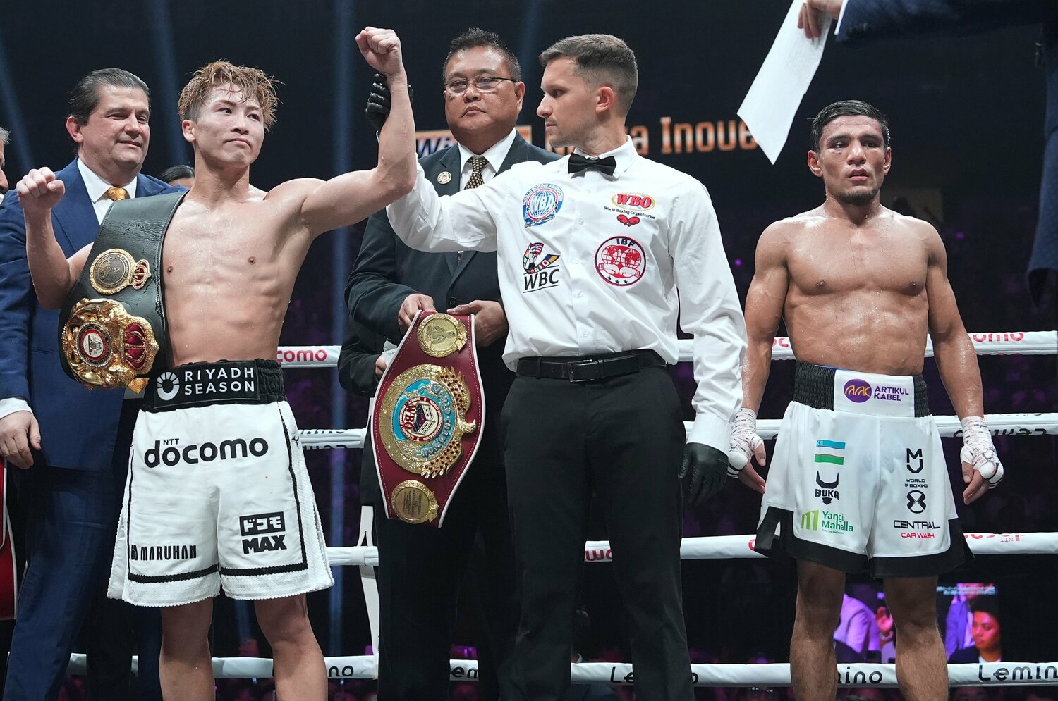 難敵・アフマダリエフを判定で下した井上尚弥　©Naoki Fukuda