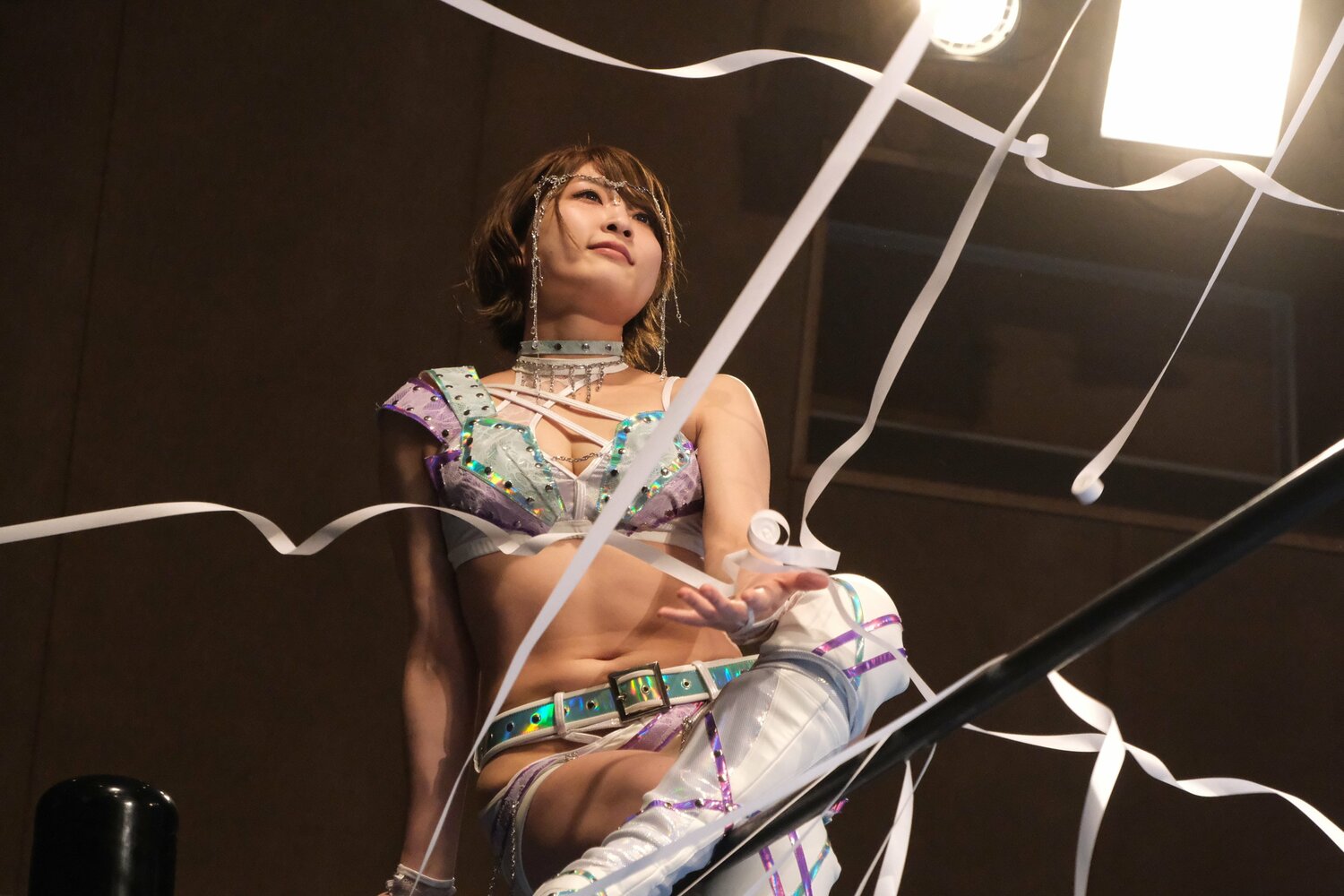 入場シーンひとつとっても華がある安納。どのリングでも目立つ存在だ