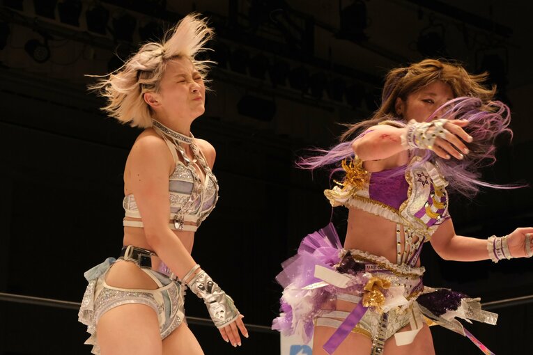 6月28日の後楽園ホール大会では、なつぽいがスターダムで初めて中野たむに勝利　©Norihiro Hashimoto