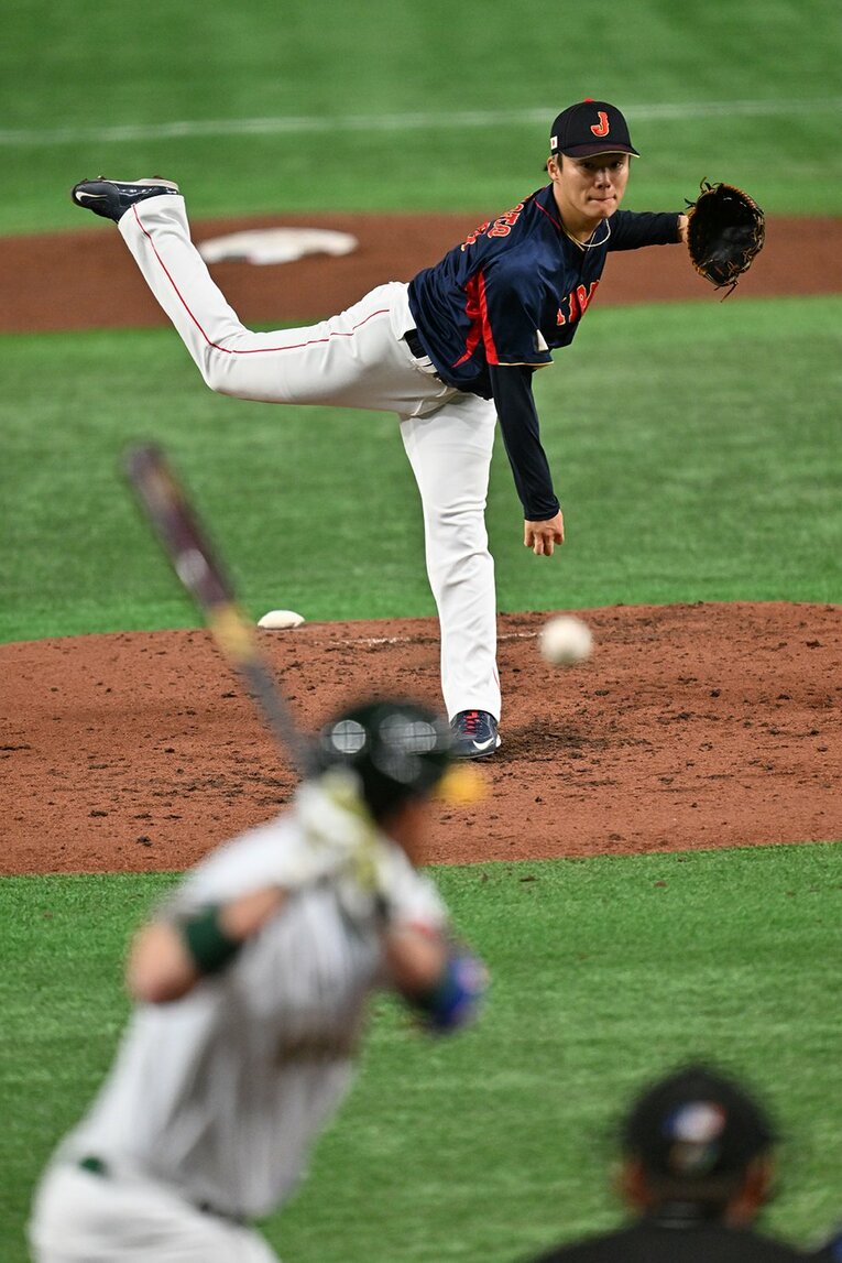 WBCでの山本由伸　©Naoya Sanuki