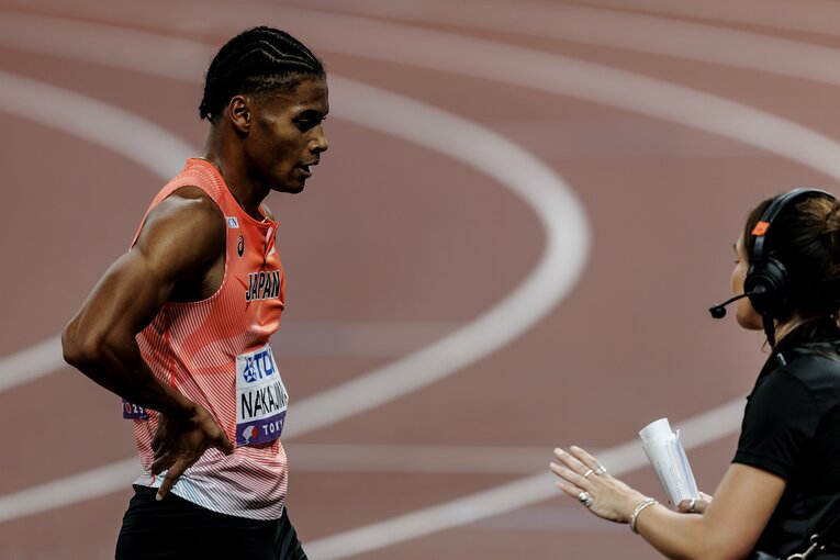 【東京世界陸上】1991年の高野進以来、34年ぶりとなる世界選手権での決勝進出を決めた中島　©Kiichi Matsumoto