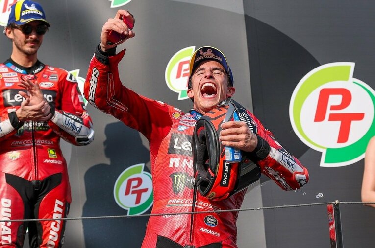 「絶対王者」復活を予感させるパフォーマンスで開幕戦タイGPに勝利したマルケス ／ photograph by Satoshi Endo