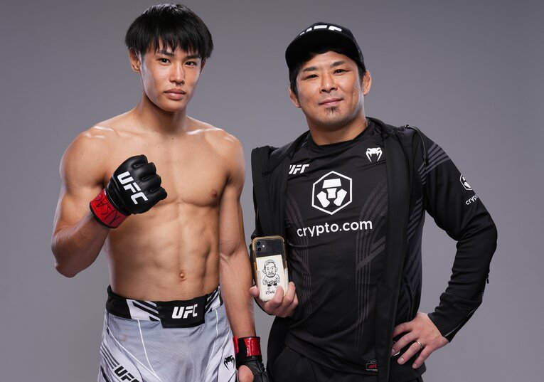 平良達郎とTheパラエストラ沖縄の松根良太代表　©Getty Images