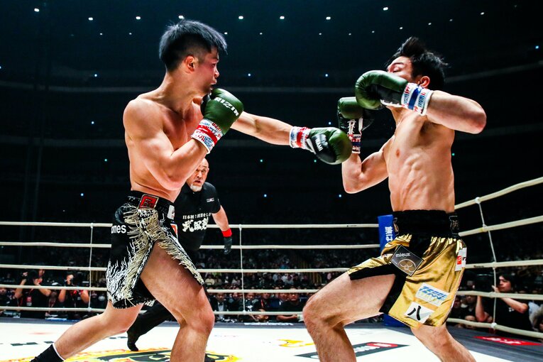 那須川天心は江幡塁を圧倒し、豪快なKO勝ち　©RIZIN FF Susumu Nagao