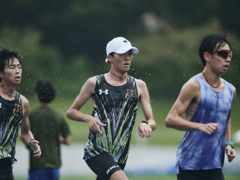 慶應大競走部の練習風景　©Yuki Suenaga