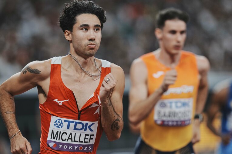 800m走で奮闘したMICALLEF　©AP/AFLO