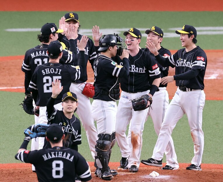 ソフトバンク3連覇の瞬間 ©JIJI PRESS