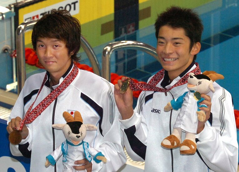 高校時代に出場したアジア大会で金メダルを獲得（2006年）　©︎JIJI PRESS