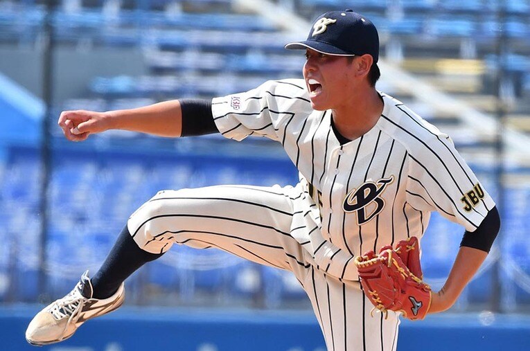 大学3年の“知名度ゼロ”ドラフト候補（2）上武大の加藤泰靖（3年・184cm86kg・右投右打・志学館高） ／ photograph by Sankei Shimbun