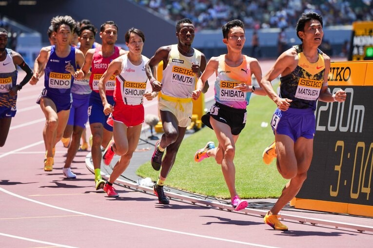 ゴールデングランプリ陸上の男子3000mでそれまでの日本記録を上回るタイムをマークした城西大4年の柴田侑　©Satoshi Wada