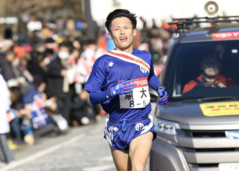 大学4年時には名門・順大の山上りを任された。小豆島出身者として初の箱根路出場となった／真砂さん提供