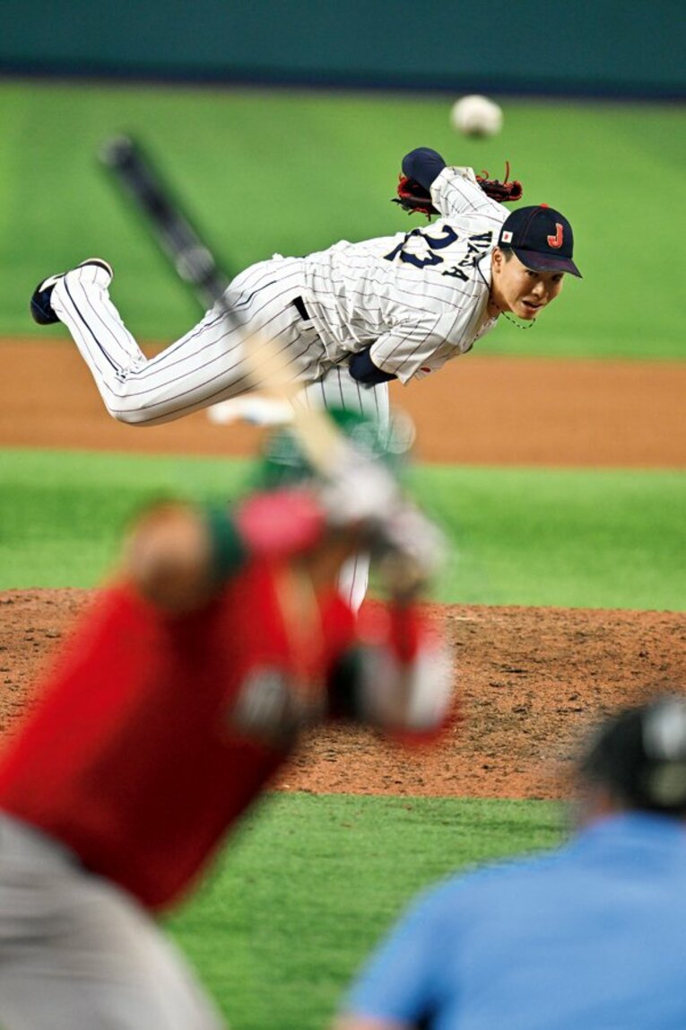 2023年WBC準決勝のメキシコ戦では山本由伸をリリーフした　©︎Naoya Sanuki