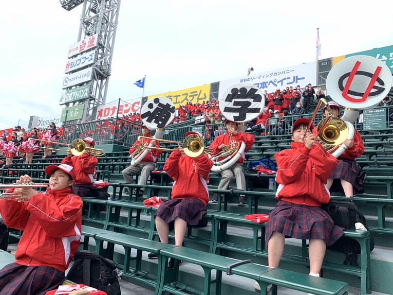 卒業した3年生の思いを胸に、見事な演奏を披露した浦学吹奏楽部 ©Yukiko Umetsu
