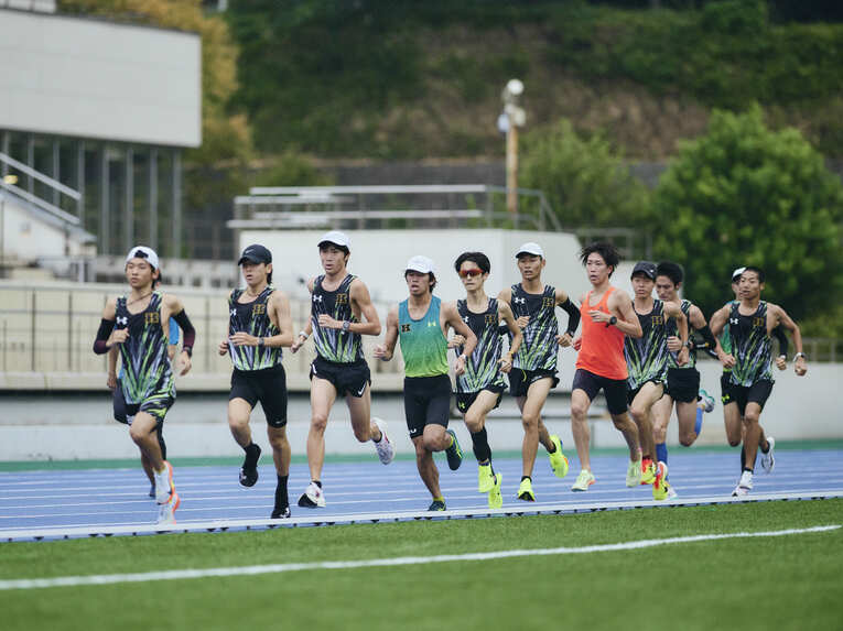 慶應大競走部の練習風景　©Yuki Suenaga