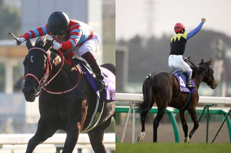 昨年の菊花賞を制して“無敗の三冠馬”となったコントレイルだが、その後は2着、3着、2着と未勝利。偉大な父・ディープインパクトと同様に引退の花道を飾ることができるだろうか ／ photograph by JIJI PRESS、BUNGEISHUNJU