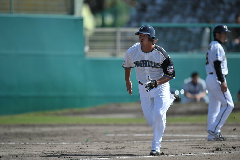 2010年キャンプでの中田翔　©︎Hideki Sugiyama