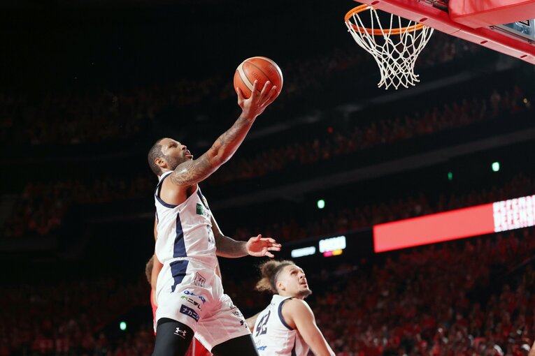 昨季BリーグのMVPにも輝いたブレックスのニュービル　©JIJI PRESS