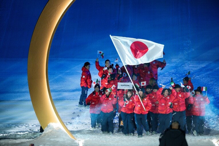 リビーニョ会場の日本選手団の入場　©JMPA