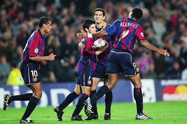 リバウド、サビオラ、クライファートは“トリデンテ”と呼ばれたが、当時のバルサは彼らを生かしきれていなかった ／ photograph by Getty Images