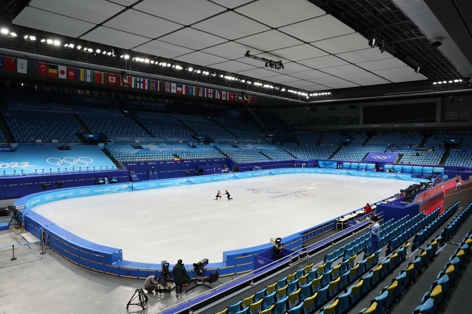 多くの選手が「氷の質が良い」と話す北京のスケートリンク　©JMPA