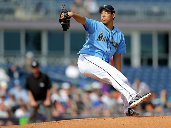 初登板にしては「すごくいい」。菊池雄星がずっと笑顔だった理由。＜Number Web＞ photograph by Getty Images