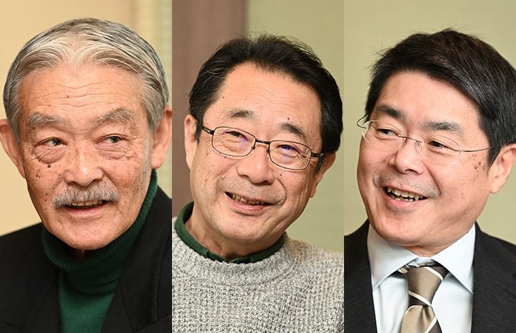 左から松尾秀助、井上進一郎、河野一郎。