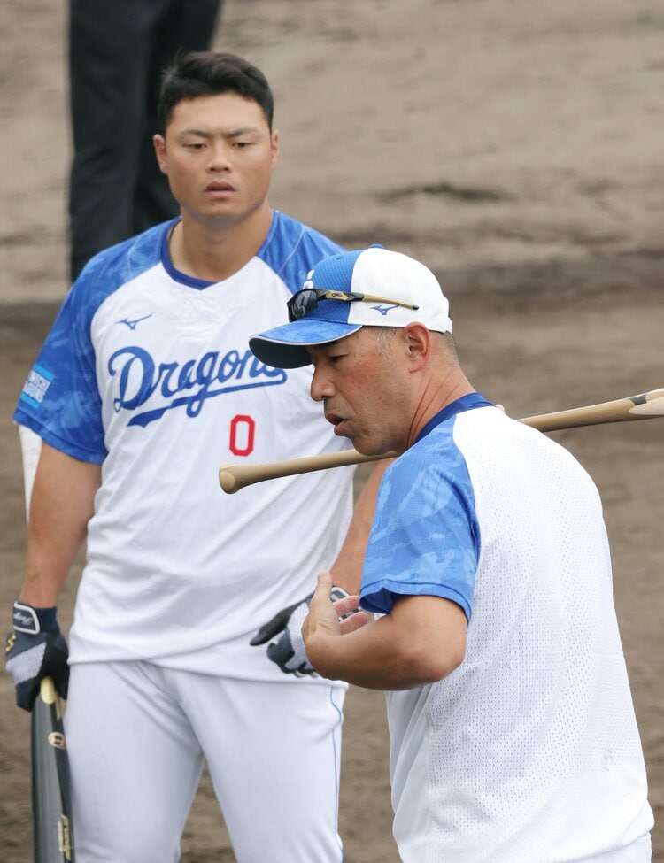 2023 中日ドラゴンズ細川成也選手実使用 練習用ゲームシャツ