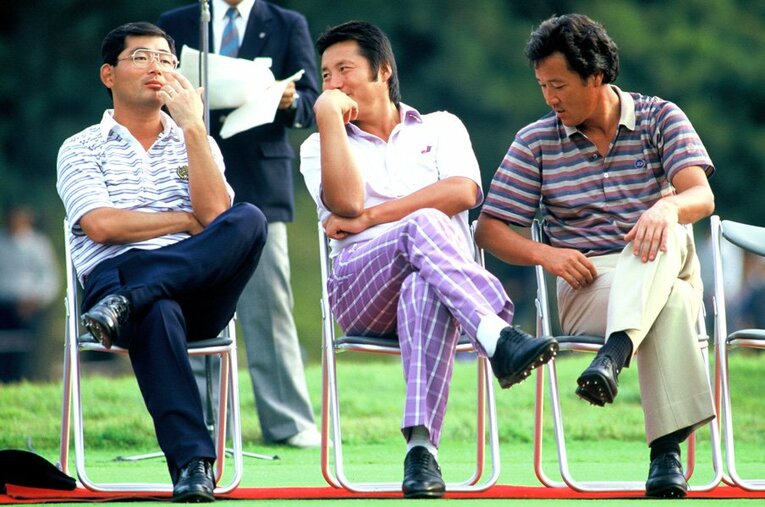 （左から）中嶋常幸、ジャンボ尾崎、青木功 ／ photograph by Koji Kakuta