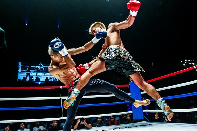 2015年8月1日、『BLADE FC JAPAN CUP』トーナメント決勝で内藤大樹にKO勝ち　©Susumu Nagao