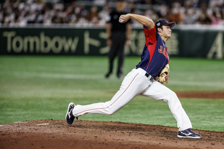 11月の侍ジャパン強化試合ではメンバー入りしていた山崎颯一郎　©︎Kiichi Matsumoto