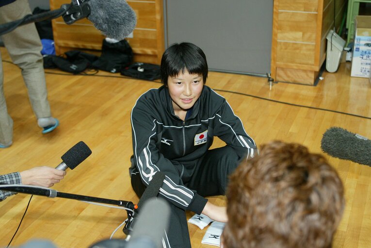 中学3年時に日本代表に選出され、大きな注目を集めた　©︎AFLO SPORT