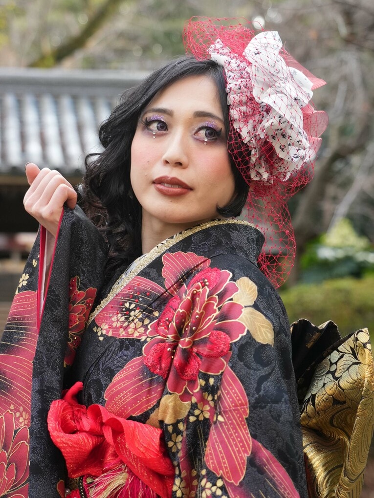 プロレス大賞MVP・上谷沙弥の振袖撮りおろしフォト　©Essei Hara