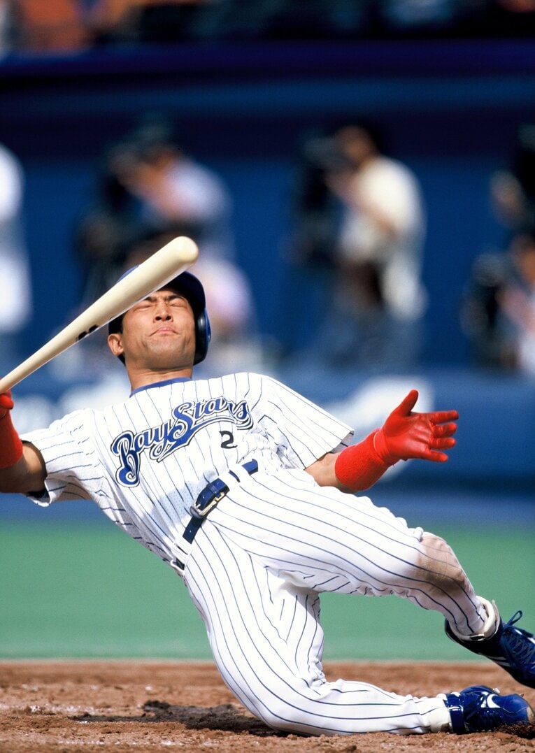 アグレッシブなプレーで攻守にチームを引っ張った、いわば先代「ガッツマン」波留敏夫　©Hideki Sugiyama