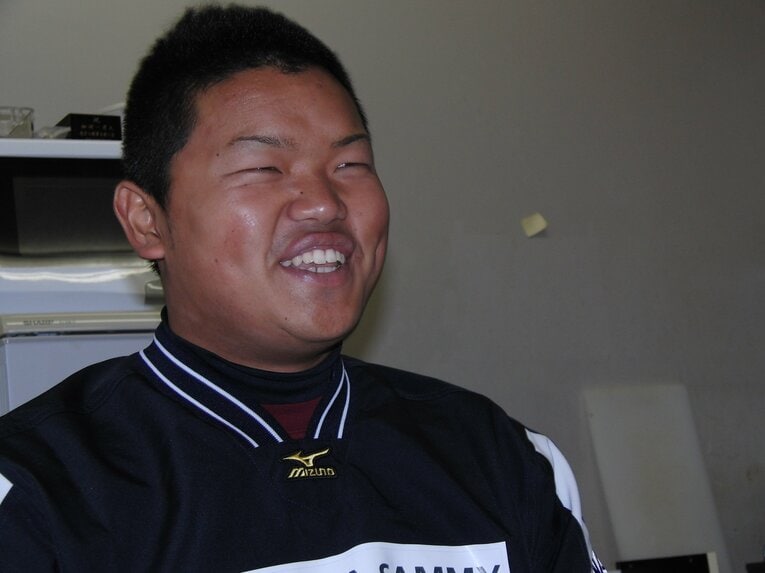 早大ソフトボール部時代の大嶋さん。当然ながら、NPB球団にドラフト指名されるとは夢にも思っていなかったという　©Takahiro Kikuchi