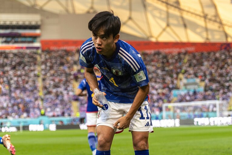 カタールW杯の久保　©Takuya Sugiyama/JMPA