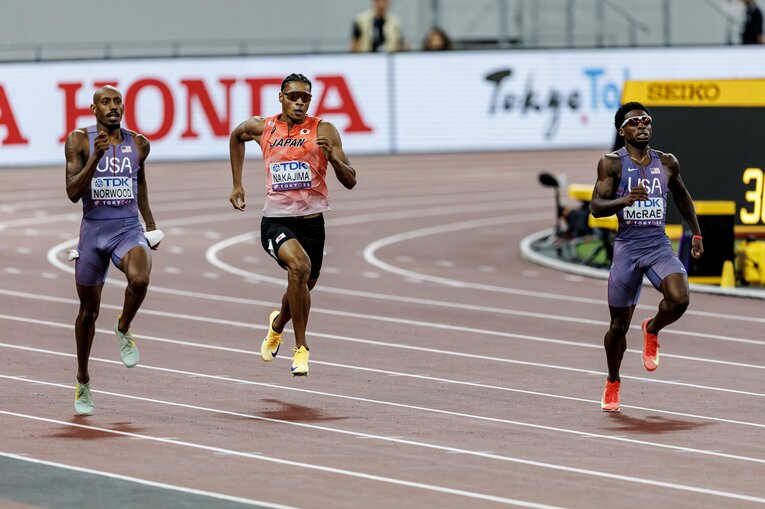 【東京世界陸上】1991年の高野進以来、34年ぶりとなる世界選手権での決勝進出を決めた中島　©Kiichi Matsumoto