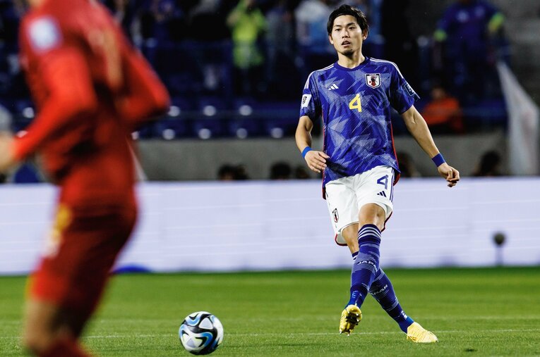 2023年11月、ミャンマー戦での町田。日本代表に定着したこの年のウィンターブレイクにプロポーズした　©Kiichi Matsumoto