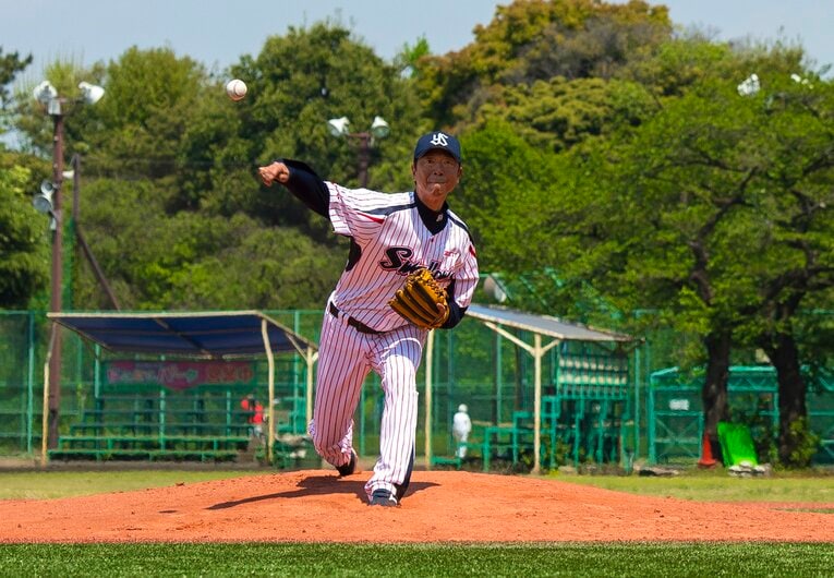 2014年、武井壮と伊藤智仁のガチンコ対決　©Takuya Sugiyama