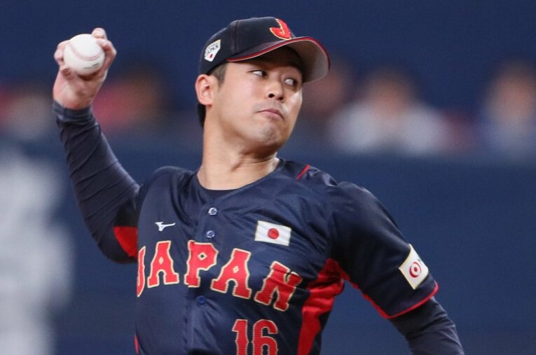 侍ジャパンで完全リレーを締めくくったロッテ・種市 ／ photograph by JIJI PRESS