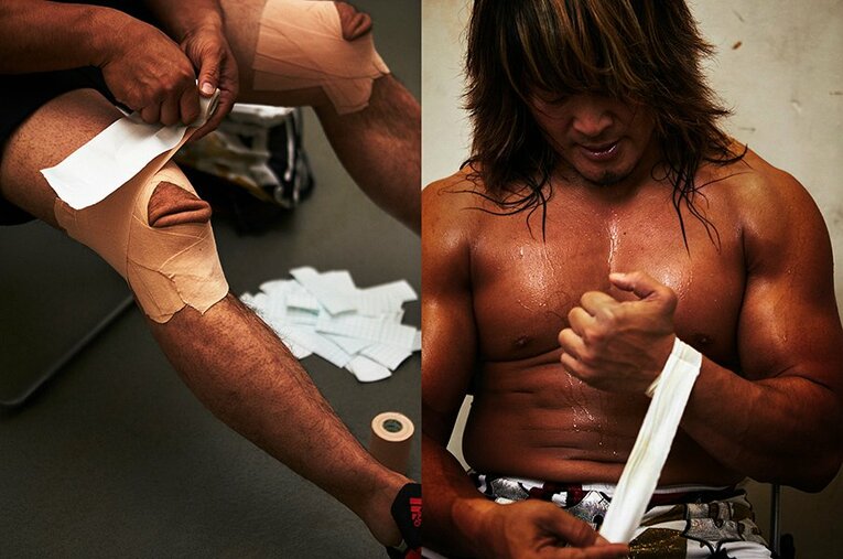 新日本プロレス特集 総選挙No.1 棚橋弘至 試合時の写真（Number882号 2015.07） ／ photograph by Tadashi Shirasawa