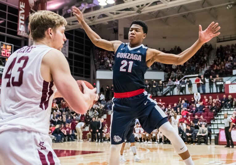 ゴンザガ大学時代の八村塁（2017年）　©︎Getty Images