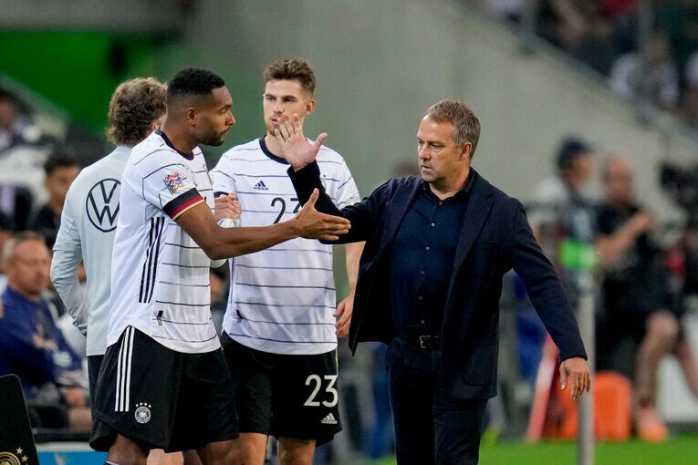 6月のネーションズリーグでのドイツ代表とフリック監督　©Getty Images